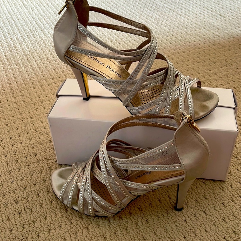 Silver and sparkles Collection Portia, size 7.5 M.  Worn twice.